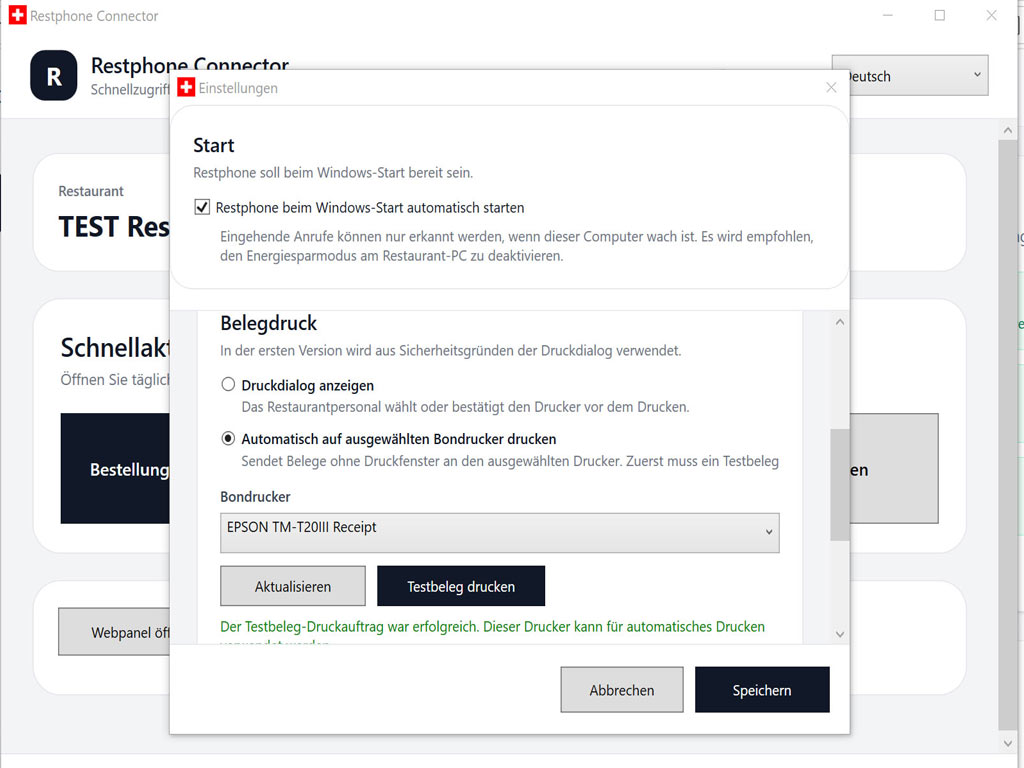 Anruferkennung für Lieferservice, PizzaKurier