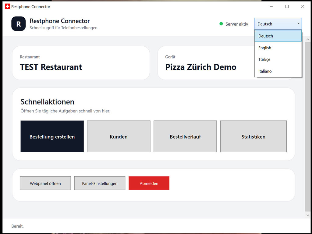Anruferkennung für Lieferservice, PizzaKurier